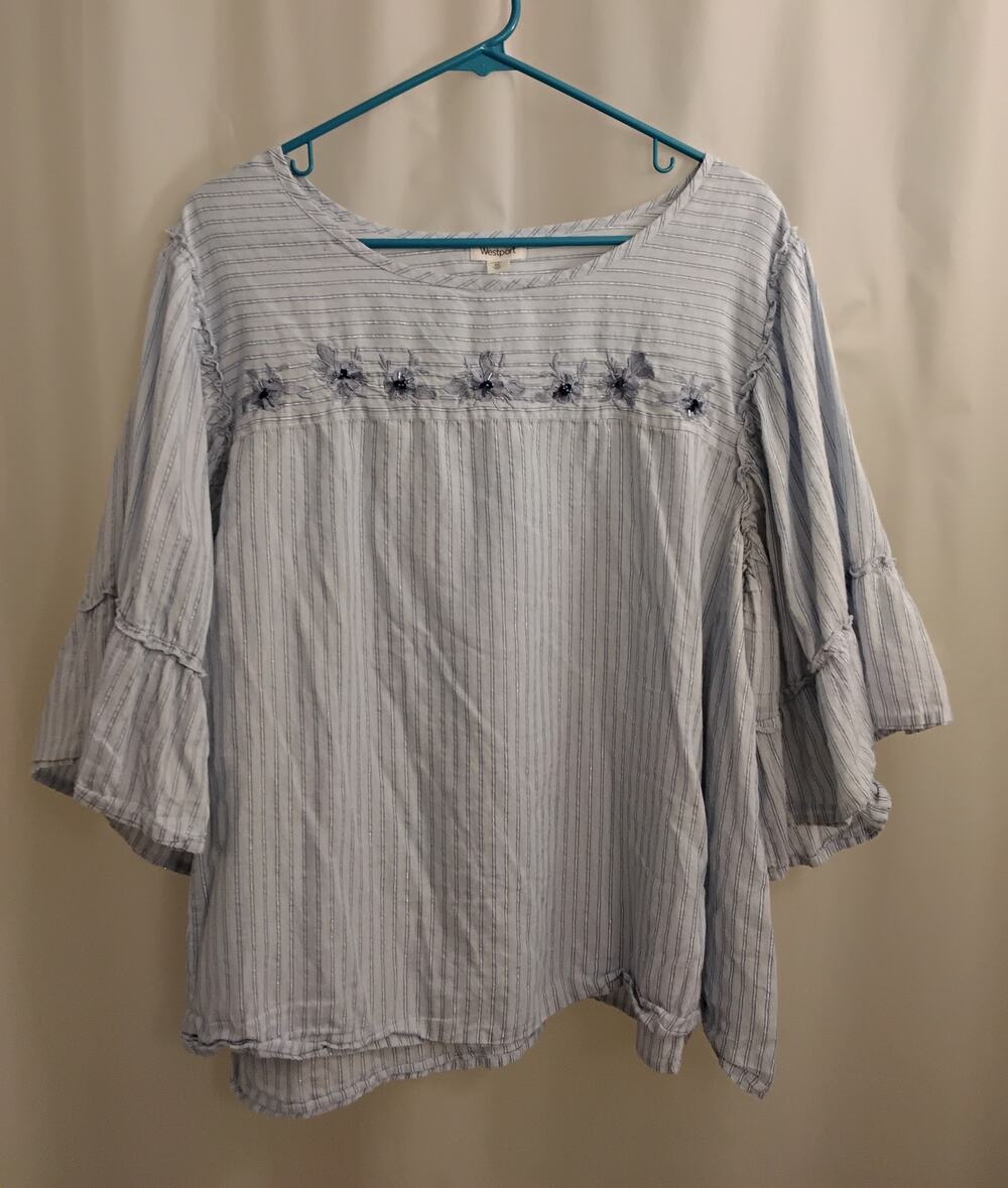 Westport ladies blue blouse , size 3X